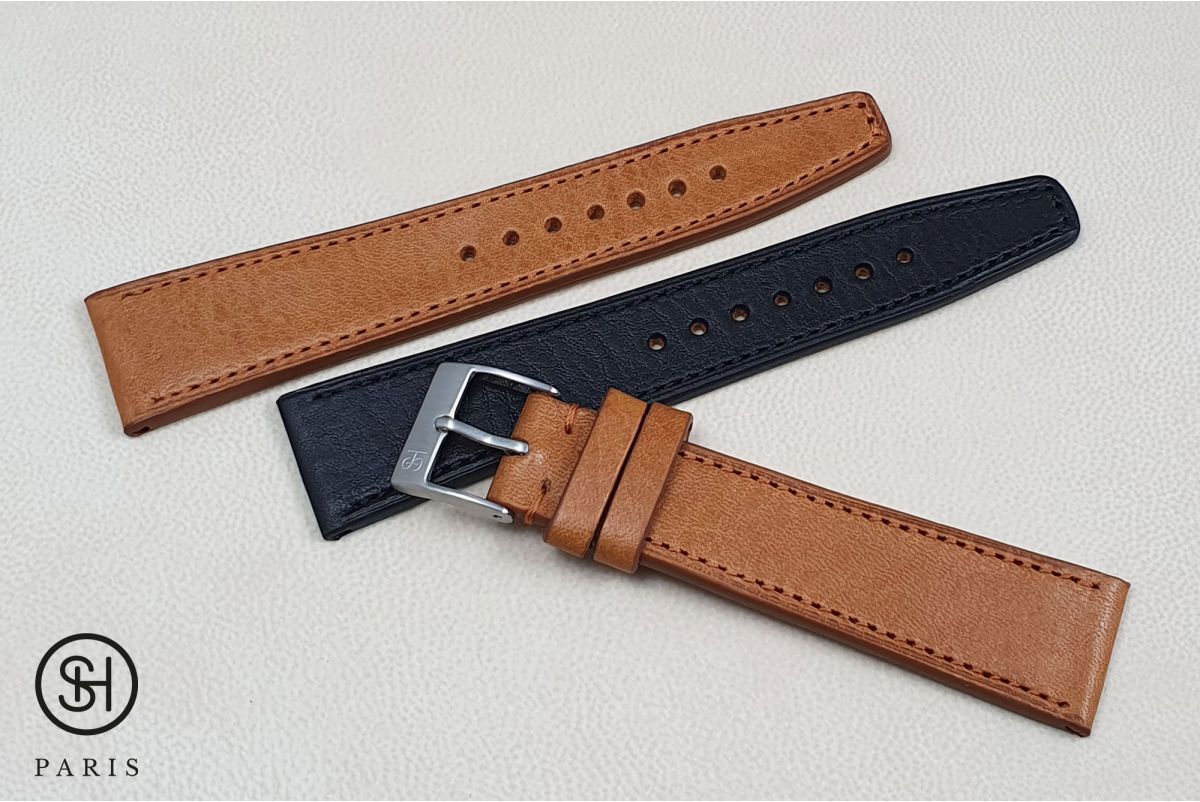 Gold Speed SELECT-HEURE leather watch strap, hand-made in Italy