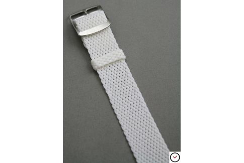 White braided Perlon watch strap
