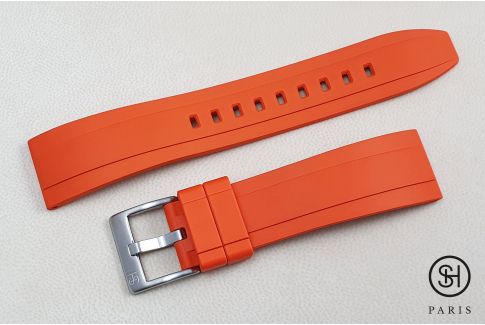 Bracelet montre caoutchouc FKM SELECT-HEURE Sport Orange, montage pompes rapides (interchangeable)