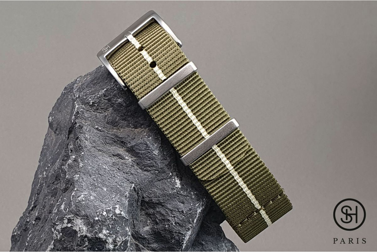 Kaki Sand SELECT-HEURE Marine Nationale nylon watch straps