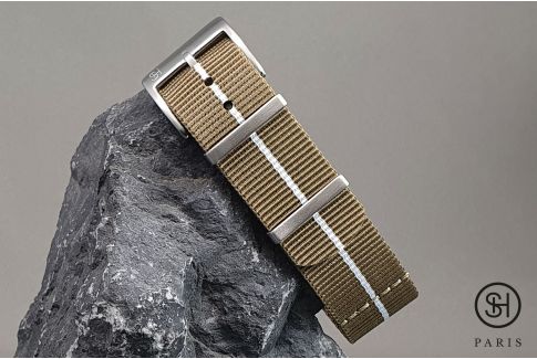 Bracelet montre nylon Marine Nationale SELECT-HEURE Bronze Blanc