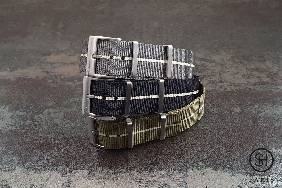 Bracelet montre nylon Marine Nationale SELECT-HEURE Noir Sable