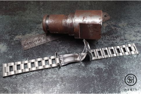 Bracelet montre Oyster Racing (aéré) en acier inox massif, boucle déployante avec sécurité