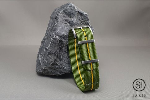Bracelet montre nylon Marine Nationale SELECT-HEURE Original Vert Militaire Jaune