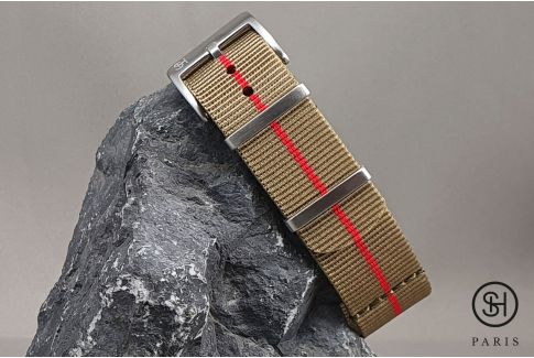 Bronze Red SELECT-HEURE Marine Nationale nylon watch straps