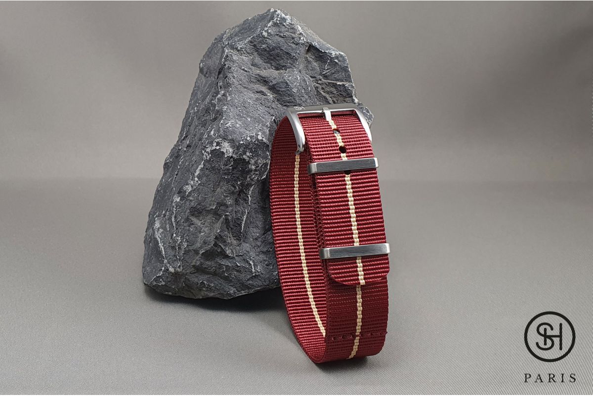 Bracelet montre nylon Marine Nationale SELECT-HEURE Bourgogne Sable
