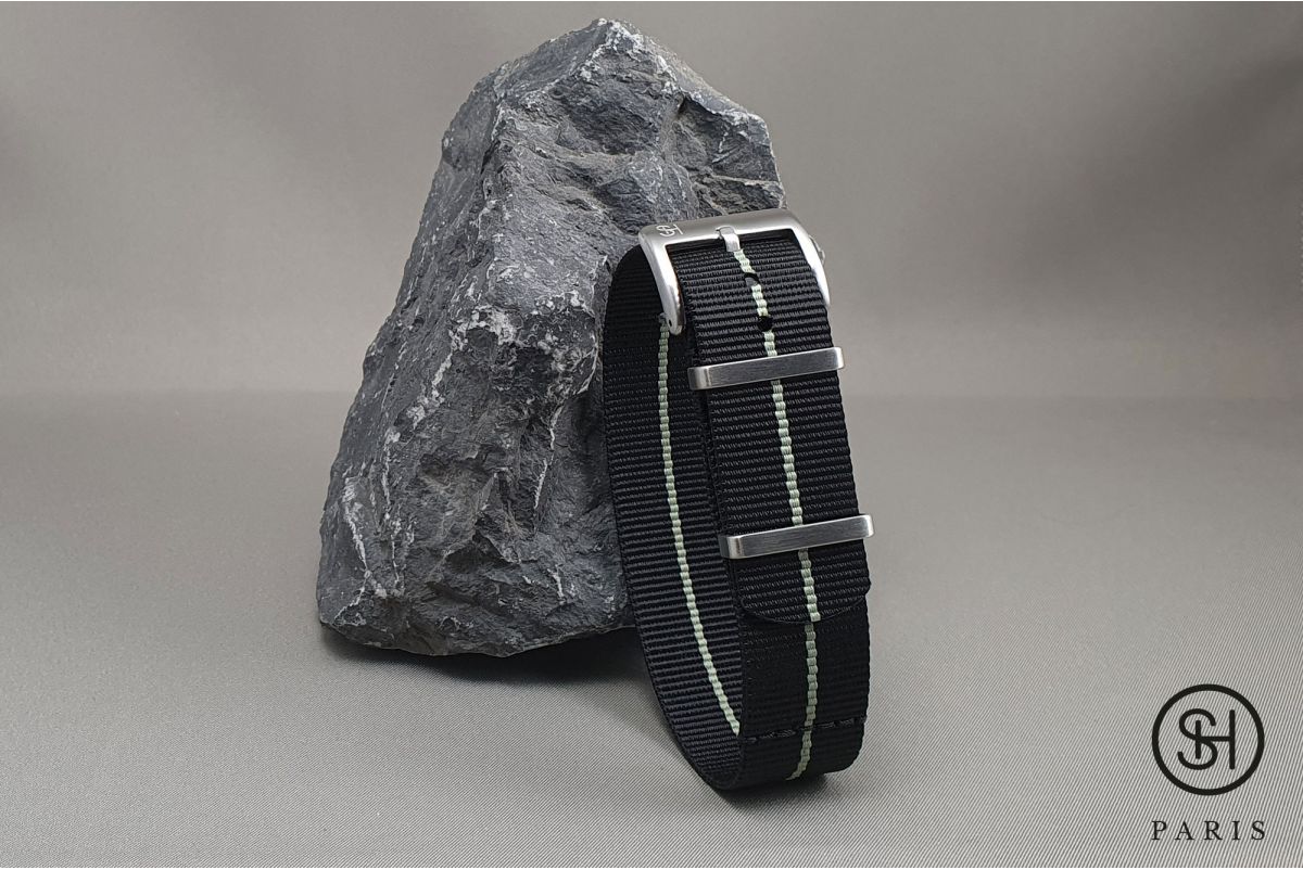 Bracelet montre nylon Marine Nationale SELECT-HEURE Noir Gris
