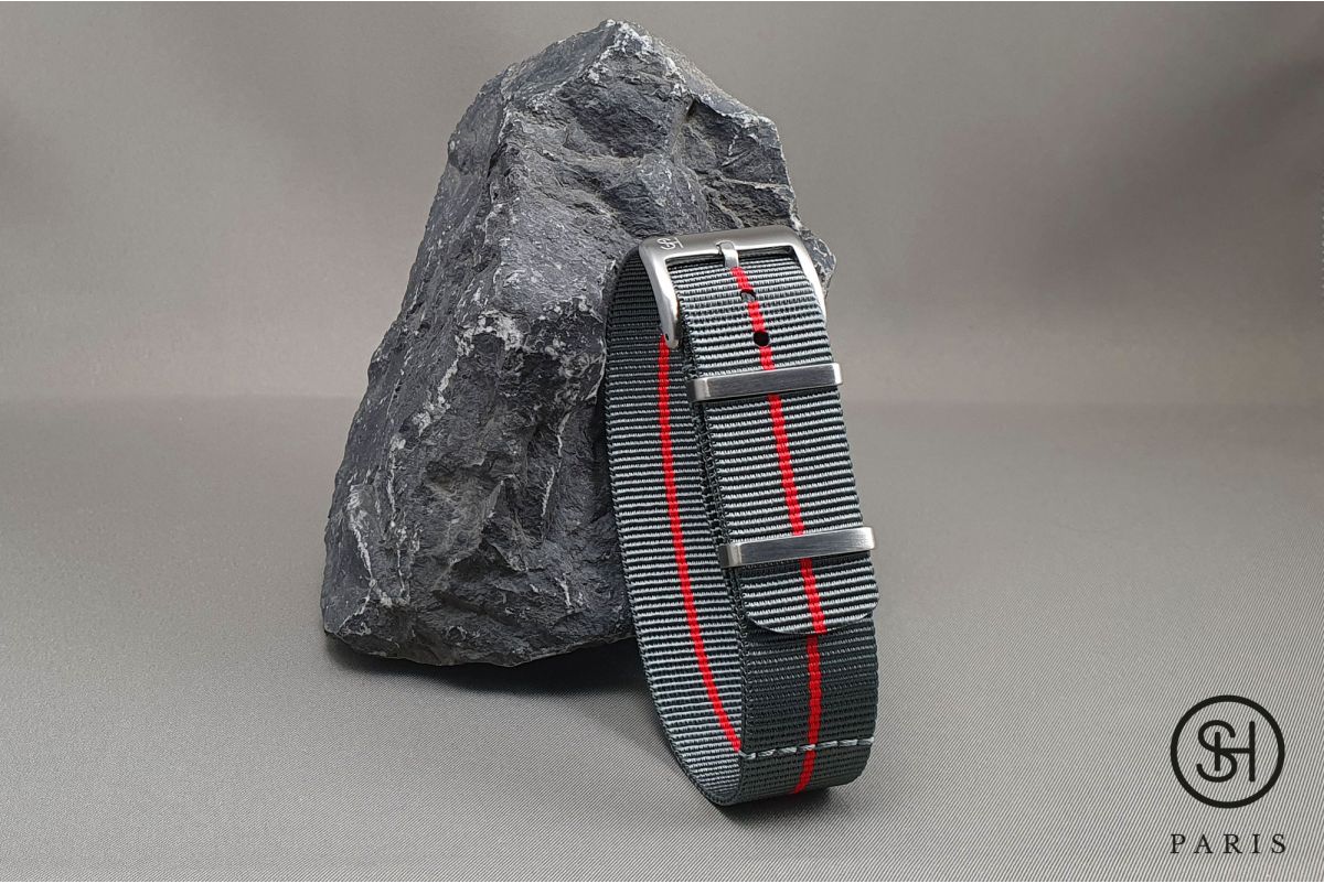Grey Orange SELECT-HEURE Marine Nationale nylon watch straps