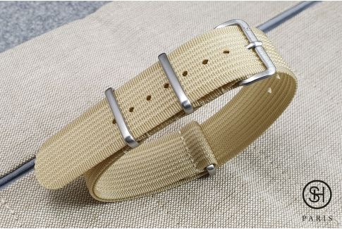 Bracelet montre nylon NATO SELECT-HEURE Studio 54 Sable