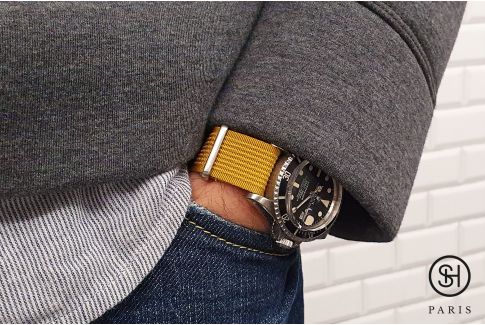 Mustard Studio 54 SELECT-HEURE nylon NATO watch strap