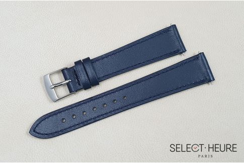 Bracelet montre cuir SELECT-HEURE Pure Bleu Marine pour femmes, pompes rapides (interchangeable)