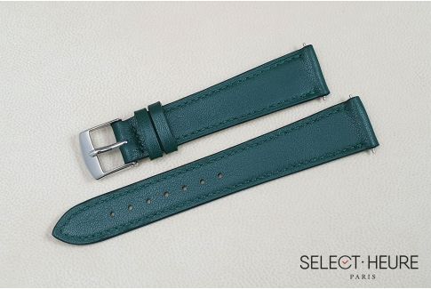 Bracelet montre cuir SELECT-HEURE Pure Vert Anglais pour femmes, pompes rapides (interchangeable)