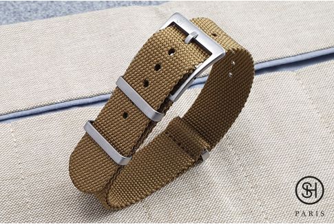 Bronze Brown Canvas nylon SELECT-HEURE NATO watch strap