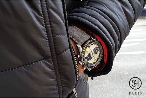 Slate Motown SELECT-HEURE leather watch strap (handmade)