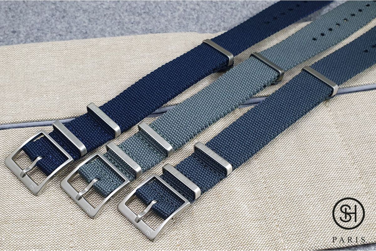Navy Blue Canvas nylon SELECT-HEURE NATO watch strap