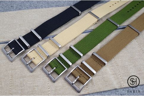 Bracelet montre NATO SELECT-HEURE nylon Canvas Vert Militaire