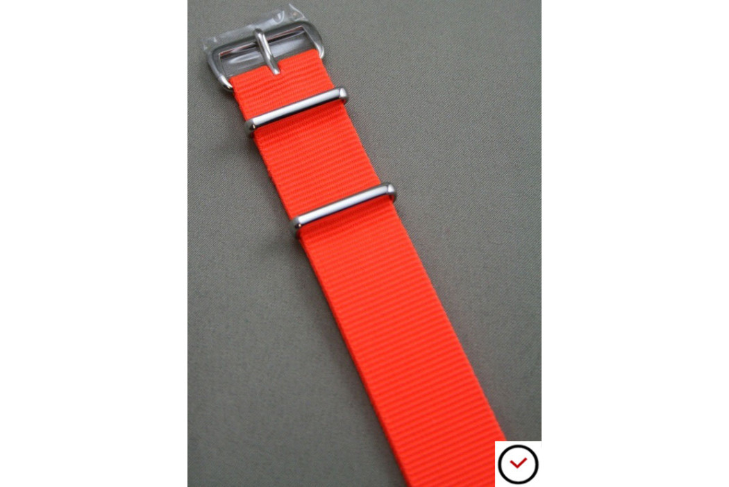 Bracelet nylon NATO Orange Fluo