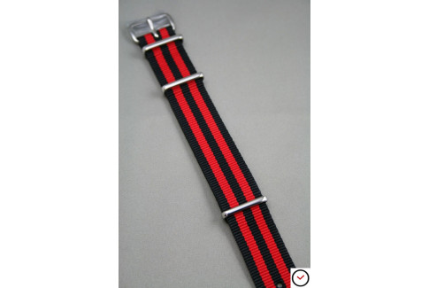 Black Red James Bond G10 NATO strap (nylon)