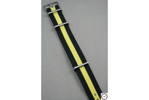 Black Yellow G10 NATO strap (nylon)