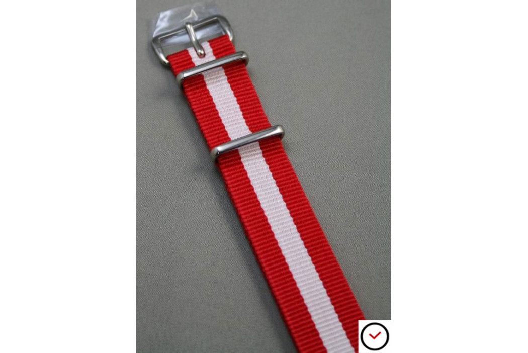 Red White G10 NATO strap (nylon)