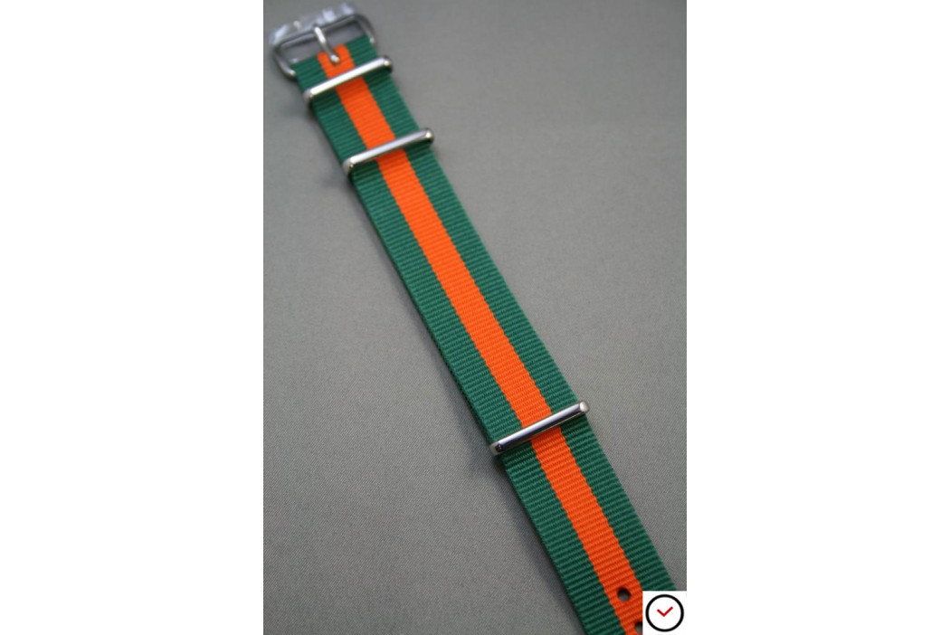Bracelet nylon NATO Vert Orange