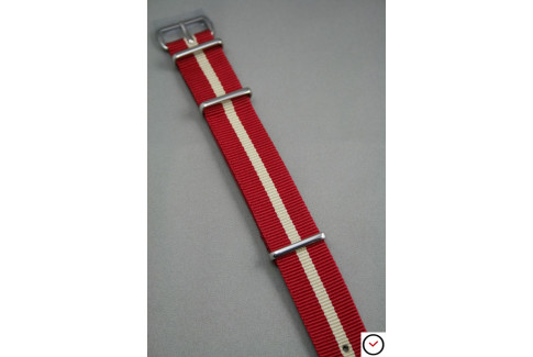 Red Sandy Beige G10 NATO strap (nylon)