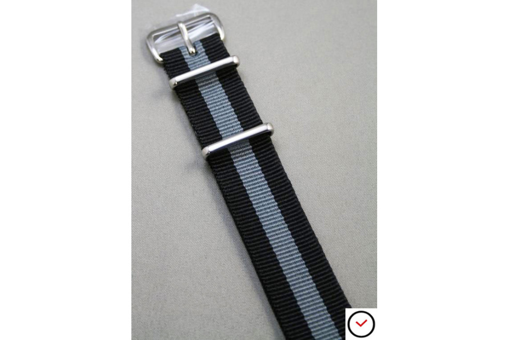 Black Grey G10 NATO strap (nylon)