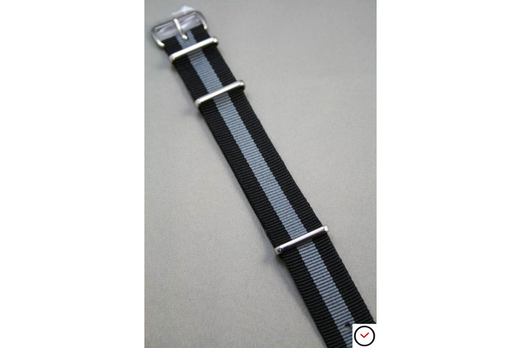 Black Grey G10 NATO strap (nylon)