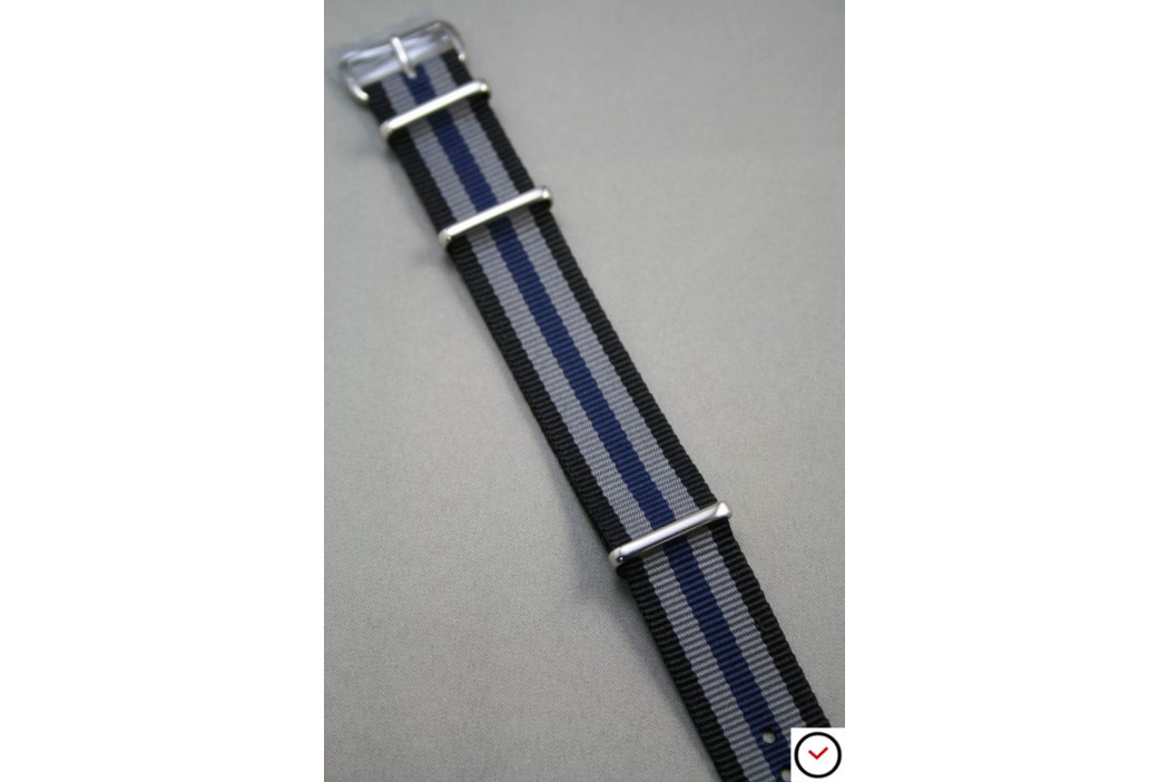 Black Grey Blue James Bond G10 NATO strap (nylon)
