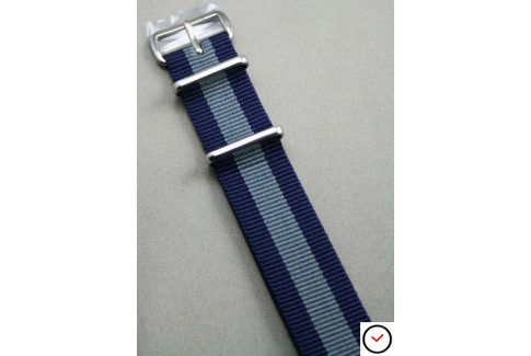 Navy Blue Grey G10 NATO strap (nylon)