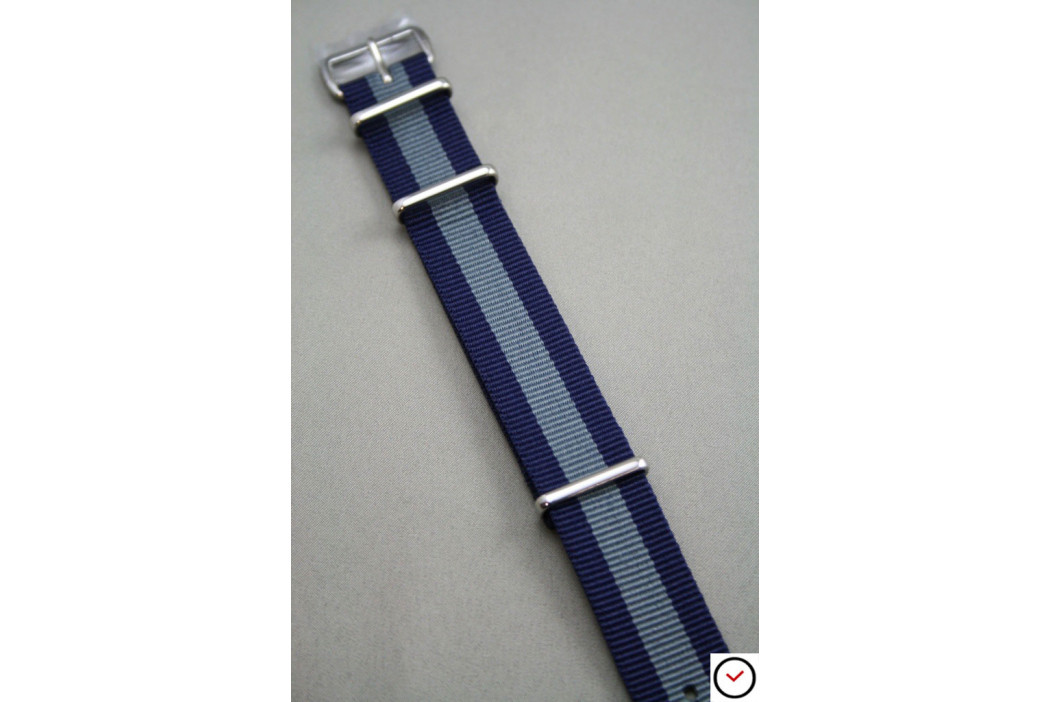Bracelet NATO Bleu Navy Gris