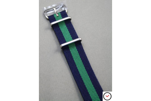 Bracelet nylon NATO Bleu Navy Vert