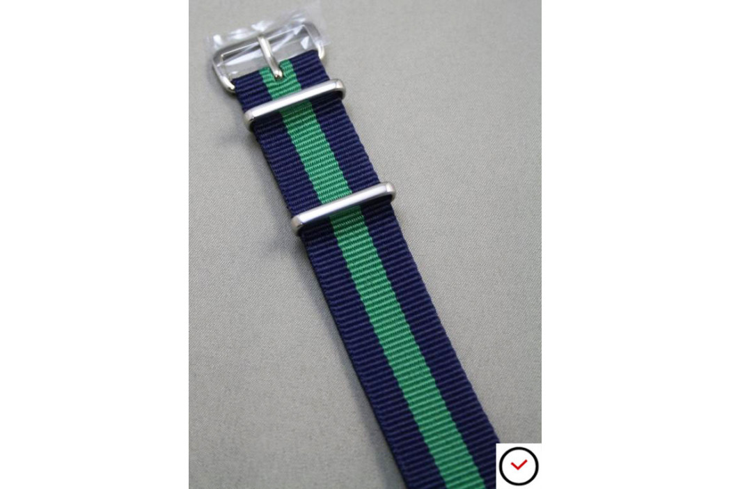 Bracelet nylon NATO Bleu Navy Vert