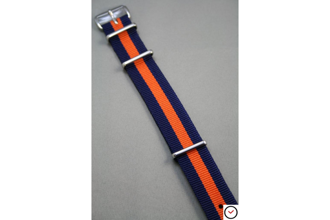 Navy Blue Orange G10 NATO strap (nylon)
