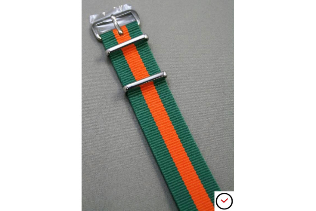Bracelet nylon NATO Vert Orange