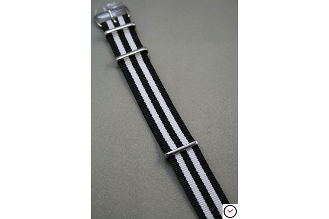Black White James Bond G10 NATO strap (nylon)