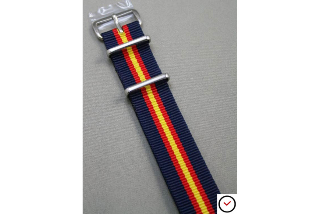 Blue Red Yellow Heritage G10 NATO strap (nylon)
