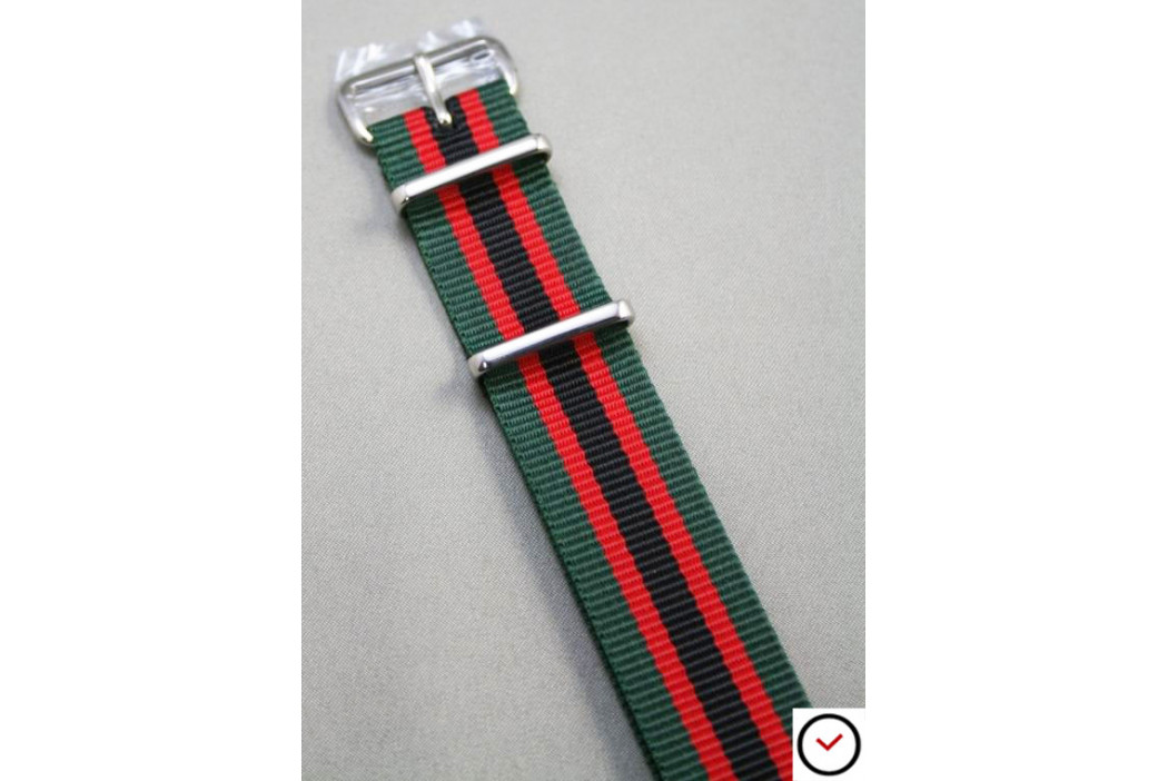 Green Red Black G10 NATO strap (nylon)