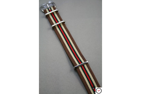 Brown Sandy Beige Green Red G10 NATO strap (nylon)
