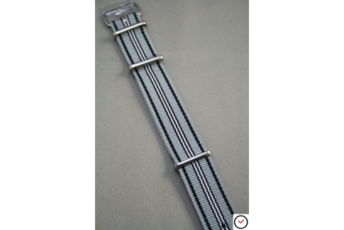 Grey Black White G10 NATO strap (nylon)