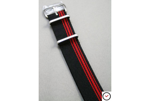 Black Red Ducati G10 NATO strap (nylon)