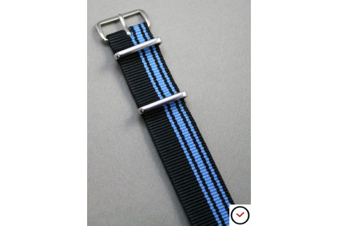 Bracelet nylon NATO Ducati Noir Bleu