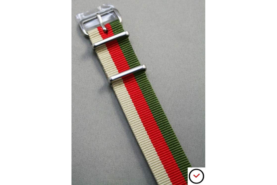Bracelet nylon NATO Sable Rouge Kaki
