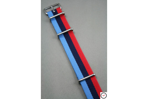 Bracelet montre NATO BMW Racing (Bleu Ciel, Marine, Rouge)