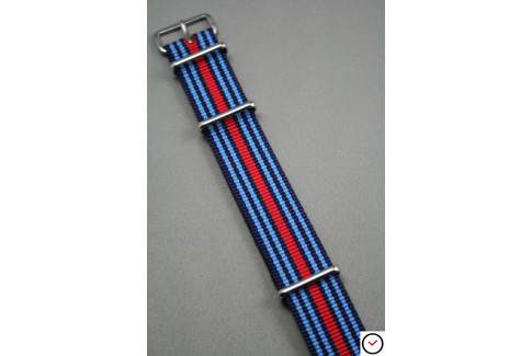 Bracelet montre NATO Martini Racing (Marine, Bleu Ciel, Rouge)