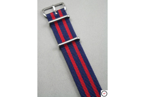 Navy Blue Red James Bond G10 NATO strap (nylon)
