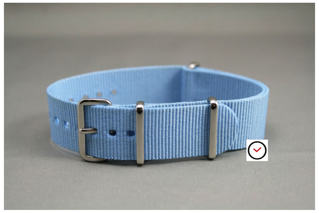 Light Blue G10 NATO watch strap (nylon)