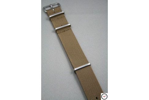 Bronze Brown G10 NATO strap, brushed buckle and loops
