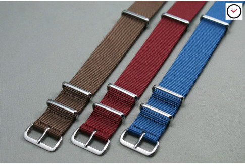 Brown G10 NATO strap, polished buckle and loops
