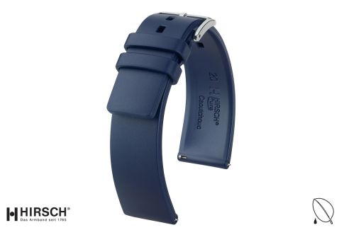 Bracelet montre HIRSCH Pure en caoutchouc naturel Bleu